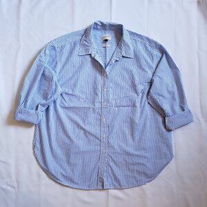 Universal Thread XXL stripe cotton button down shirt classic coastal summer